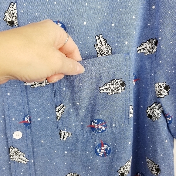 NASA Space Button Front Shirt size XL - Picture 4 of 8